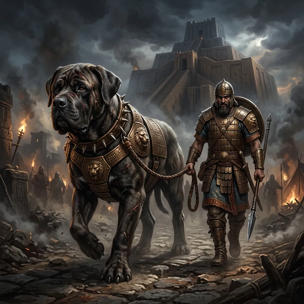 Mesopotamian Mastiff and Soldier