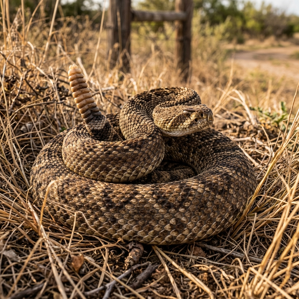 Coiled Rattlesnake
