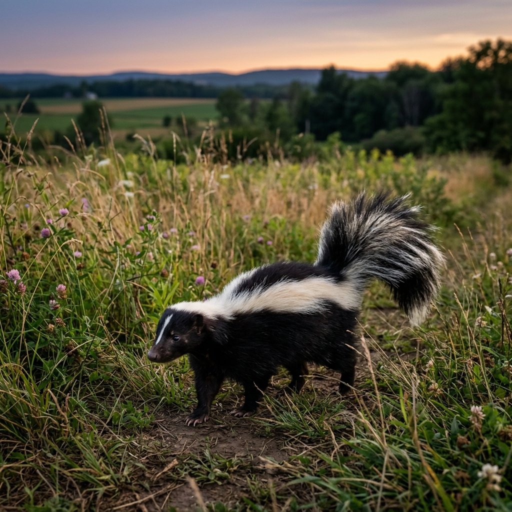 Skunk in Field