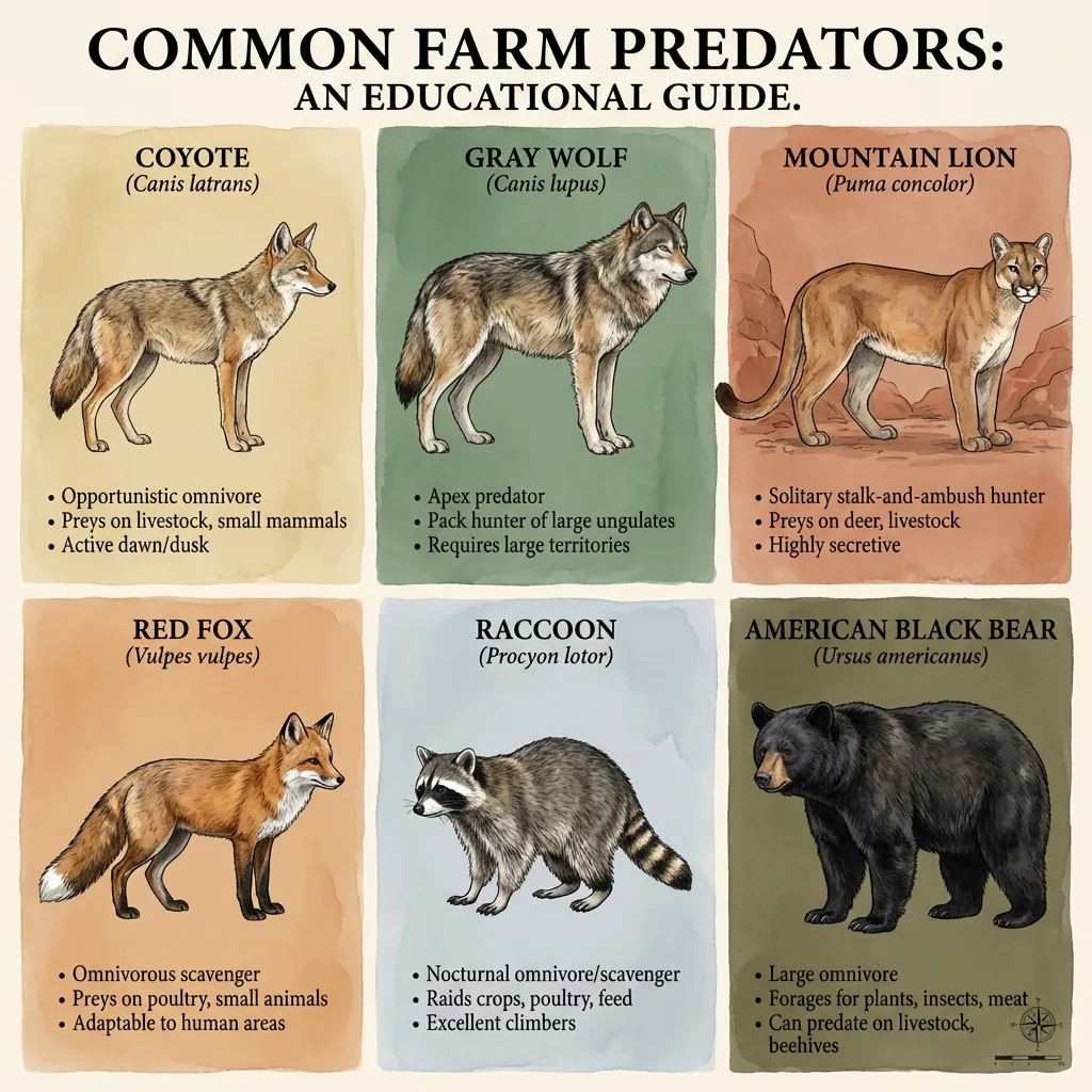 Common Farm Predators Identification Guide